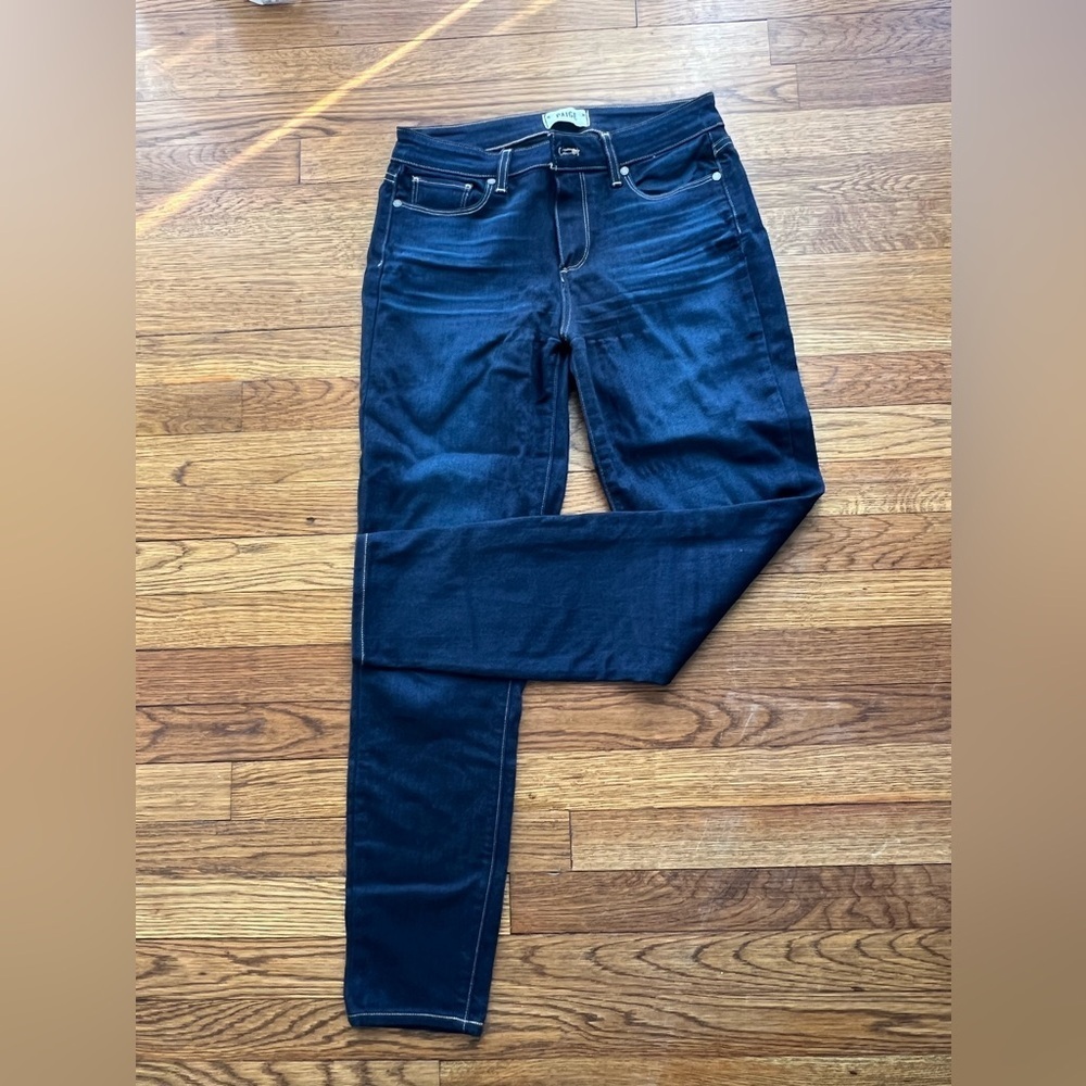 Paige Verdugo Ankle Jeans Womens Comfort Stretch Dark Wash Denim - Picture 5 of 6